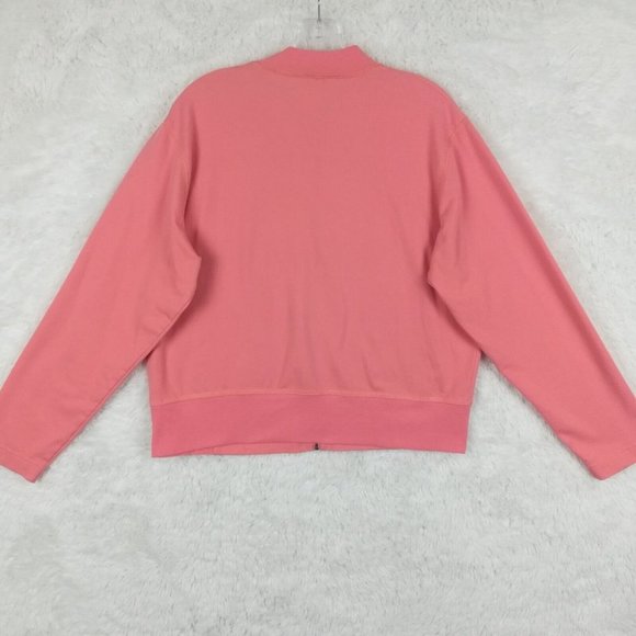 Vintage Weekend‎ Traffic Womens Jacket Sweatshirt Full Zip Pink Mock Neck XL - Picture 2 of 11